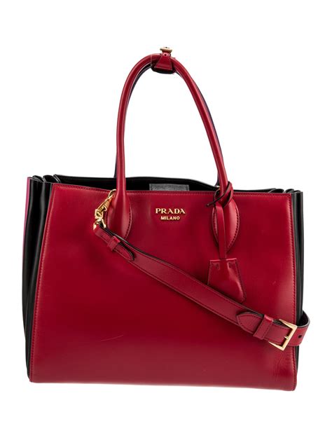 prada bibliothèque rossa nera|Galleria Handbags .